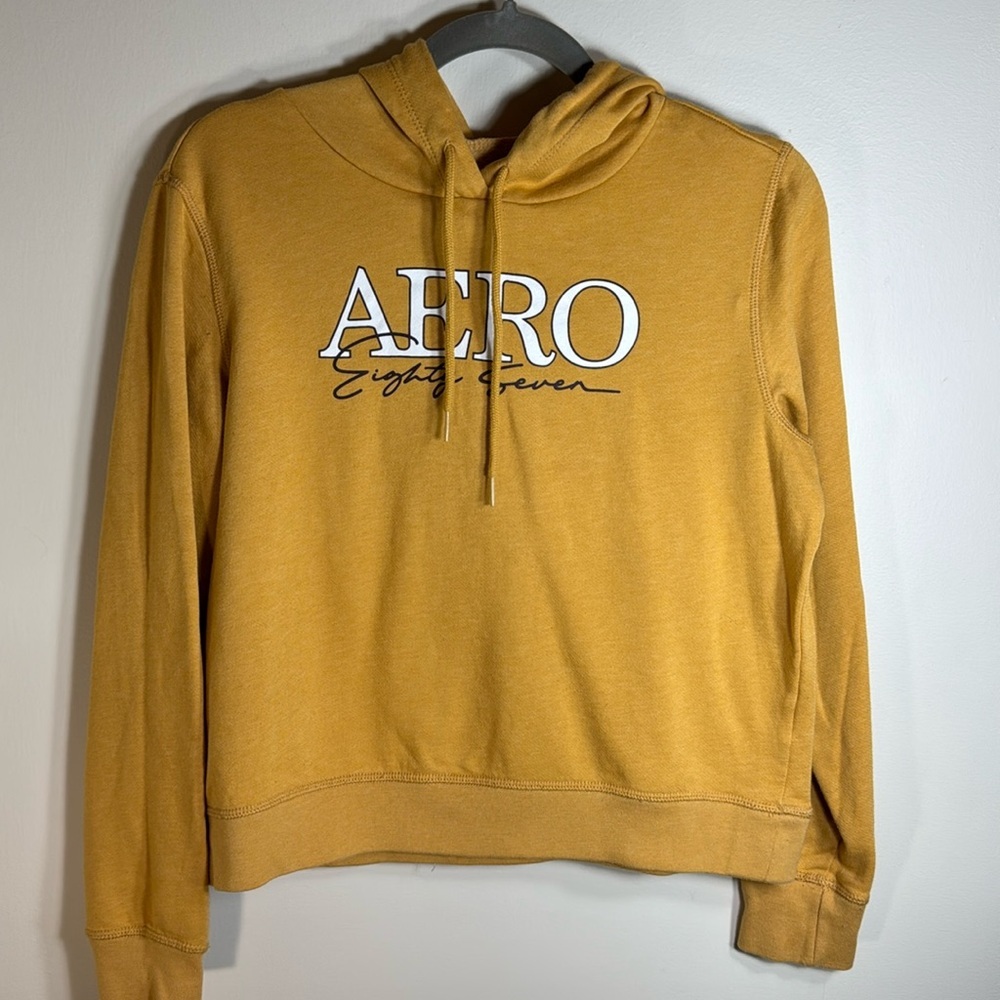 Aeropostale aero eighty seven crop pullover hoodie size medium preloved